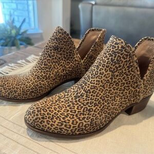 Lucky Brand Leopard Print Ankle Booties